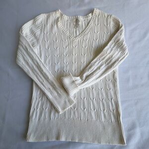 St. John's Bay V-Neck Cotton Sweater Size Medium